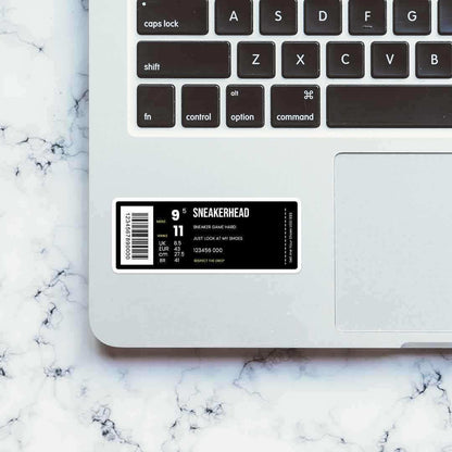 Sneakerhead Barcode sticker